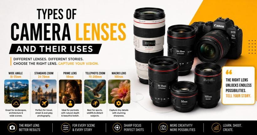 Types of Camera Lenses and Their Uses - Sharanya Institute Of Photography
